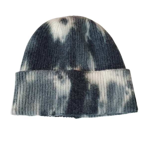 Tie Dye Soft & Cozy Black & White Stylish Beanie. - Picture 2 of 4